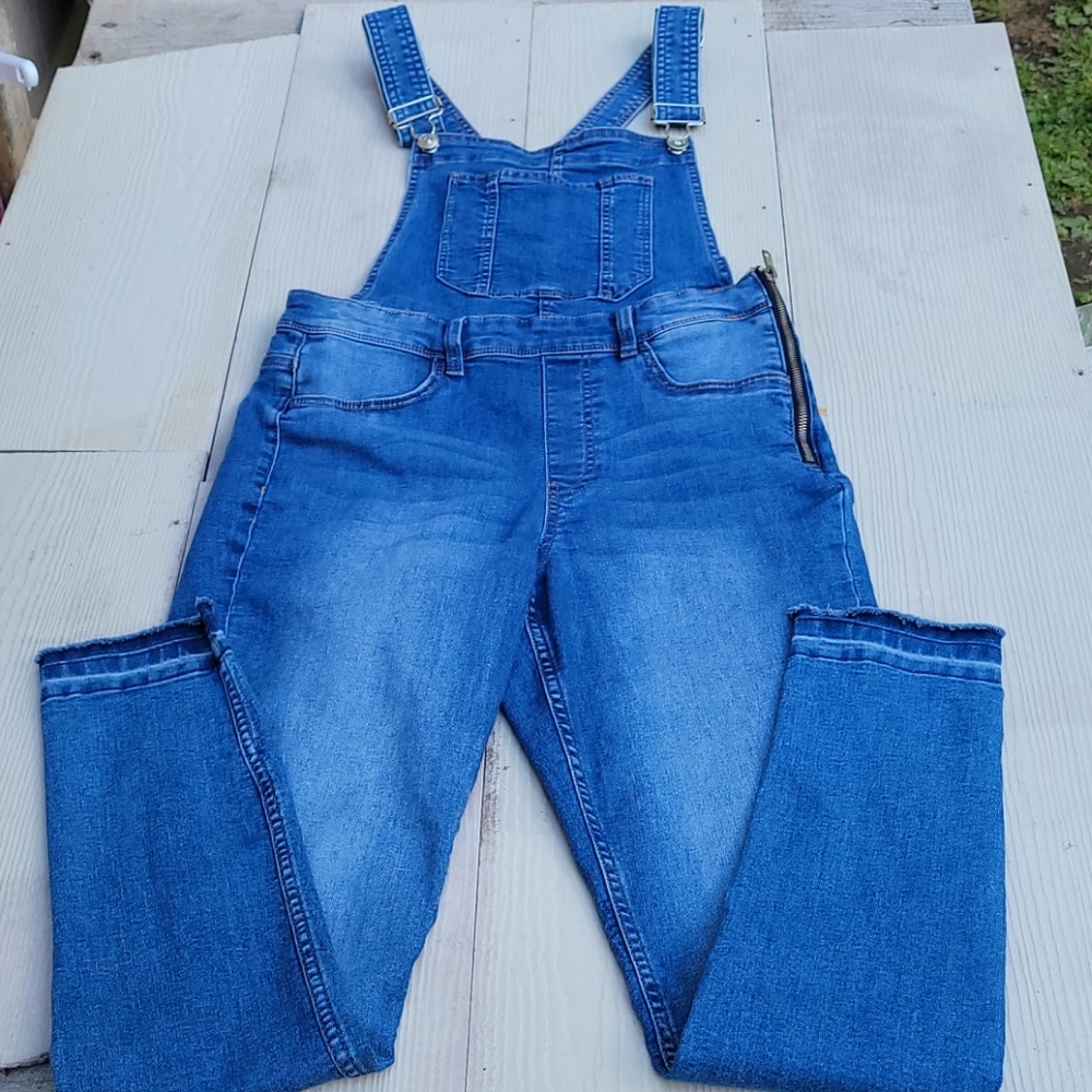Blue jeans overalls